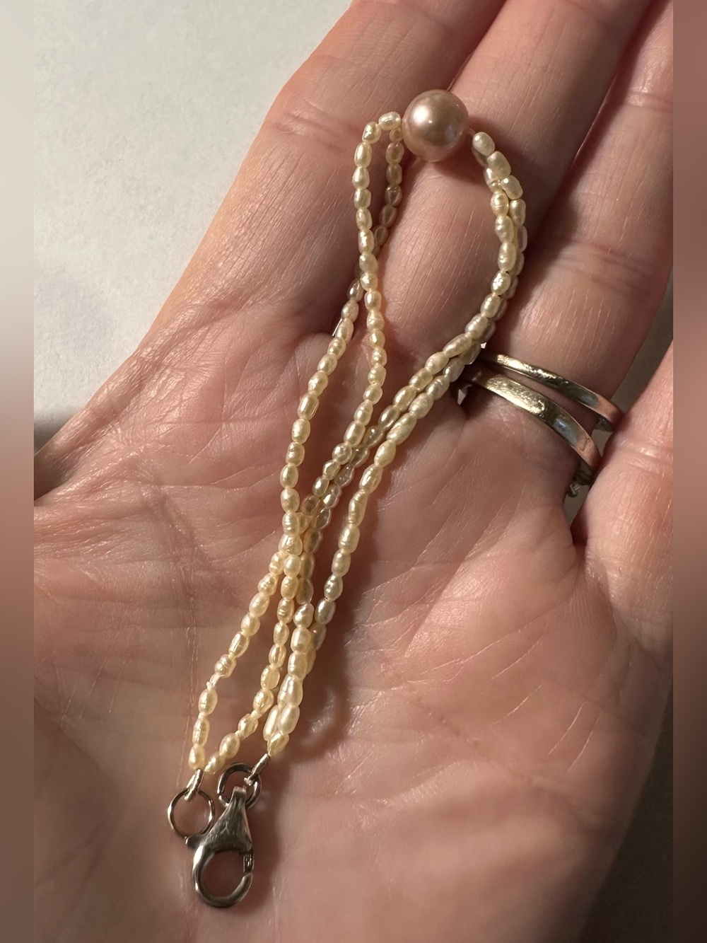 Freshwater Pearl Multi-Strand Bracelet Cream Pearls